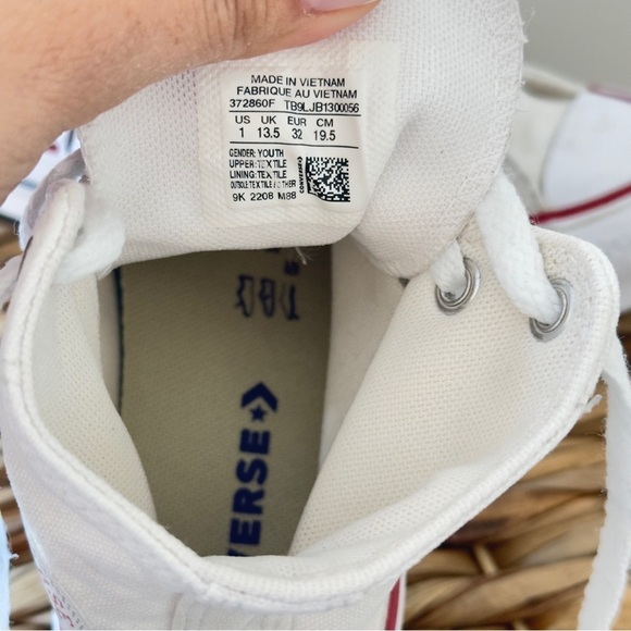 Converse Chuck Taylor All Star Hi Lift Sneaker - Little Kid - White Size 1 - Picture 9 of 12
